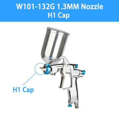 Kvaliteetne HVLP Gravity pihustuspüstol 400CC plastpott metallist tass 1,3/1,8 mm W101 autentne pihusti pneumaatiline värvi pihusti tööriist