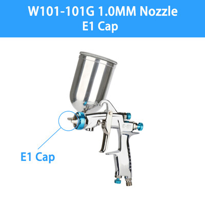 Kvaliteetne HVLP Gravity pihustuspüstol 400CC plastpott metallist tass 1,3/1,8 mm W101 autentne pihusti pneumaatiline värvi pihusti tööriist