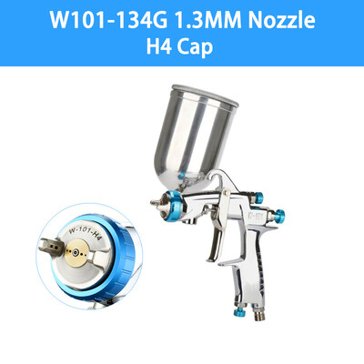 Kvaliteetne HVLP Gravity pihustuspüstol 400CC plastpott metallist tass 1,3/1,8 mm W101 autentne pihusti pneumaatiline värvi pihusti tööriist