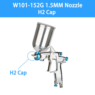 Kvaliteetne HVLP Gravity pihustuspüstol 400CC plastpott metallist tass 1,3/1,8 mm W101 autentne pihusti pneumaatiline värvi pihusti tööriist