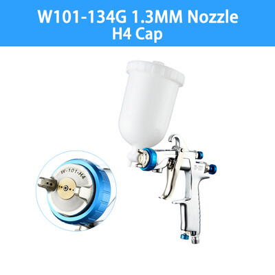 Kvaliteetne HVLP Gravity pihustuspüstol 400CC plastpott metallist tass 1,3/1,8 mm W101 autentne pihusti pneumaatiline värvi pihusti tööriist