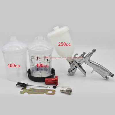 Auarita MP-102 LVMP mini smidzināšanas pistole 1,0 mm augstas kvalitātes nerūsējošā tērauda sprauslas automašīnas smidzināšanas pistoles krāsošanas instrumenti ar 250 ml 400 ml krūzi
