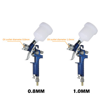 HVLP Пистолет за пръскане на боя 0,8 мм/1,0 мм Комплект аерограф NT-H2000 Комплект въздушни четки с гравитационно подаване Декоративен спрей за боядисване на детайли на автомобили