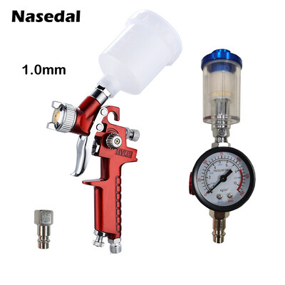 HVLP Paint Spray Gun 0,8mm/1,0mm Airbrush Kit NT-H2000 Touch Up Gravity Feed Air-Brush Set Details Car Painting Decorating spray