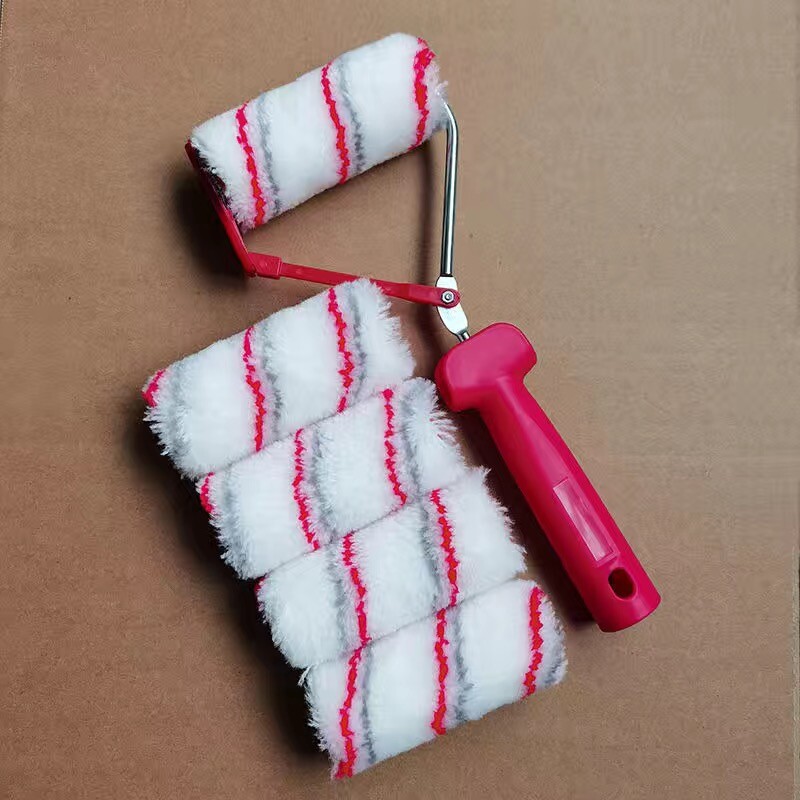 4 colių sienų šepečiai Dekoratyvinio dažymo šepečio įrankis Daugiafunkcis dažų ritininis šepetys Kampinis būgno šepetys