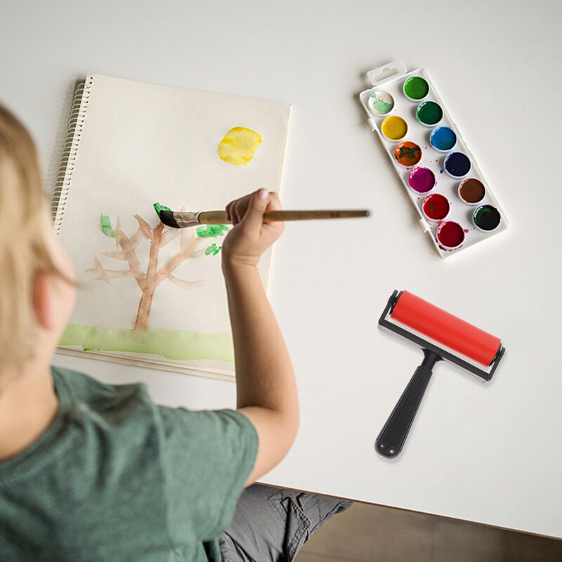 10 cm Guminis volelis Brayer Guminis aplikatoriaus teptuko volelis rankdarbiams rašalo spauda Blokas štampavimas spausdinimas klijų užtepimas