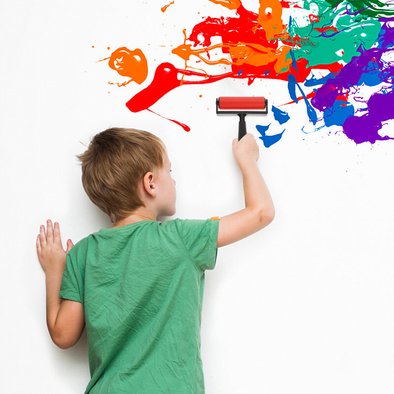 10 cm Guminis volelis Brayer Guminis aplikatoriaus teptuko volelis rankdarbiams rašalo spauda Blokas štampavimas spausdinimas klijų užtepimas