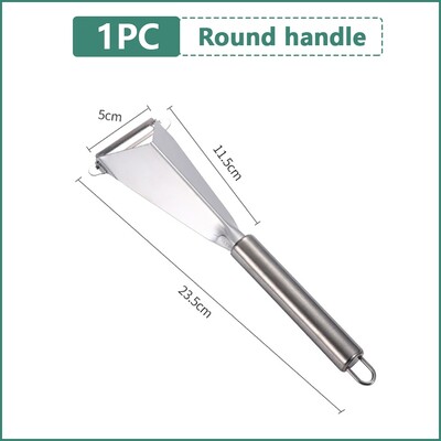 Nerūdijančio plieno vaisių drožimo peilis trikampis daržovių vaisių pjaustyklė Stumiamas obliavimo peilis morkų skustuvas Neslystantis drožimo peiliukas