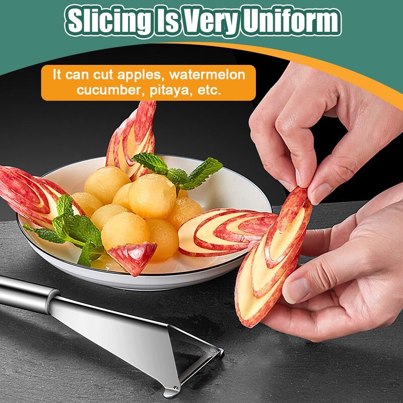 Nerūdijančio plieno vaisių drožimo peilis trikampis daržovių vaisių pjaustyklė Stumiamas obliavimo peilis morkų skustuvas Neslystantis drožimo peiliukas