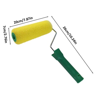8 colių sienų dažų ritininis šepetys, nešiojamasis kempinės dažymo volelis su rankenos ritininio teptuko dažais, nešiojamas sienų dažymo įrankiui