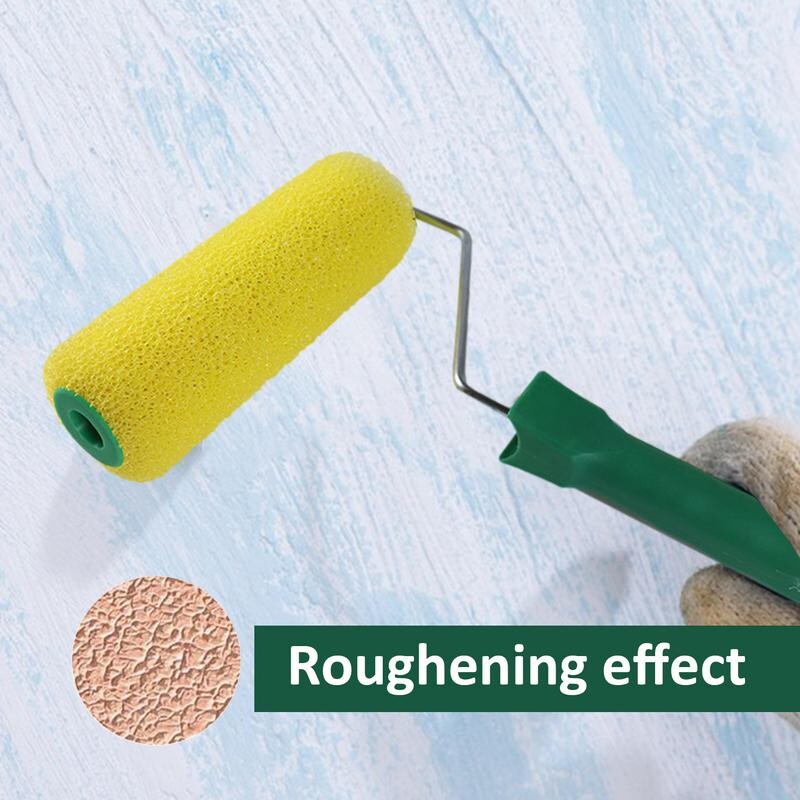 8 colių sienų dažų ritininis šepetys, nešiojamasis kempinės dažymo volelis su rankenos ritininio teptuko dažais, nešiojamas sienų dažymo įrankiui