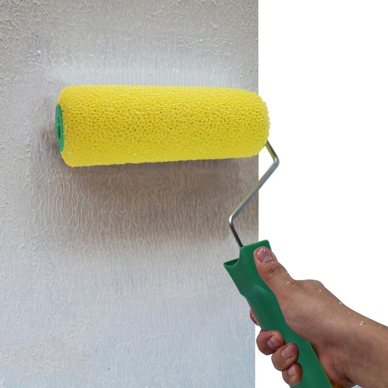 8 colių sienų dažų ritininis šepetys, nešiojamasis kempinės dažymo volelis su rankenos ritininio teptuko dažais, nešiojamas sienų dažymo įrankiui