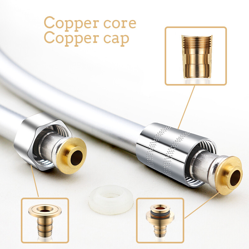 1.5/2.0M PVC silikonsko crijevo za glavu tuša Fleksibilna cijev Cijev visokog pritiska vode Snažna višeslojna vodovodna oprema Kupaonski pribor