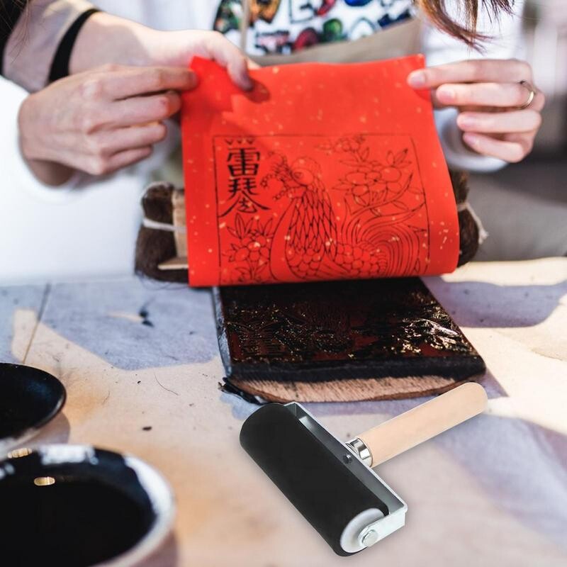 3,5/6/10 cm Profesionalus guminis ritininis brayer dažymas rašalu, spauda, volelis Art štampavimo įrankis dažų voleliu spauda