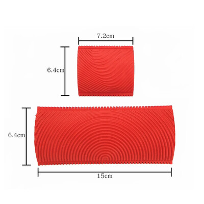 2vnt/komplektas Guminis voleliu teptukas Dažymo įrankiai Medžio imitacija Sienų dažymas Namų dekoravimas Menas Reljefas DIY Graining