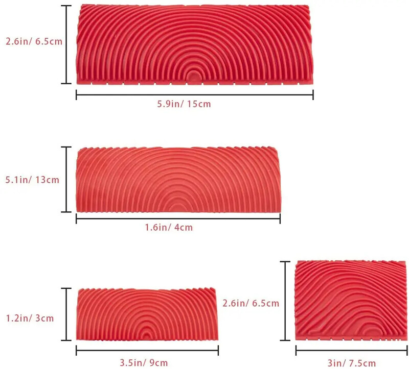 2vnt/komplektas Guminis voleliu teptukas Dažymo įrankiai Medžio imitacija Sienų dažymas Namų dekoravimas Menas Reljefas DIY Graining