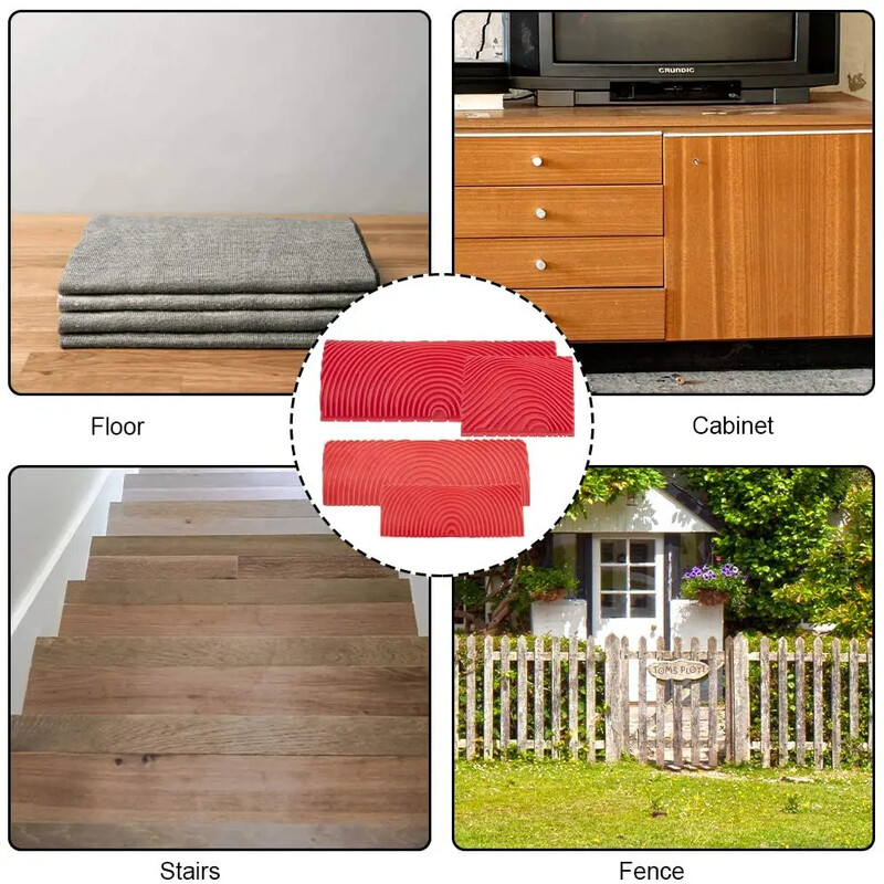 2vnt/komplektas Guminis voleliu teptukas Dažymo įrankiai Medžio imitacija Sienų dažymas Namų dekoravimas Menas Reljefas DIY Graining