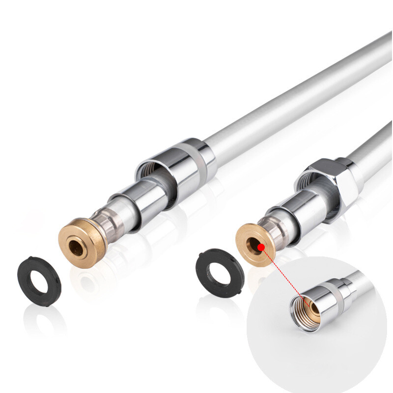 Srebrno 1,5/2 m PVC ručno crijevo za tuširanje GI/2 univerzalno sučelje, visokotlačno zadebljanje, fleksibilno protiv namotavanja