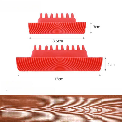 Gumos medienos grūdinimo voleliu tapybos įrankiai DIY 3D imitacija medžio grūdinimas sienų tapyba Namų dekoravimas menas reljefas