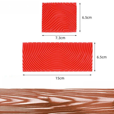 Gumos medienos grūdinimo voleliu tapybos įrankiai DIY 3D imitacija medžio grūdinimas sienų tapyba Namų dekoravimas menas reljefas