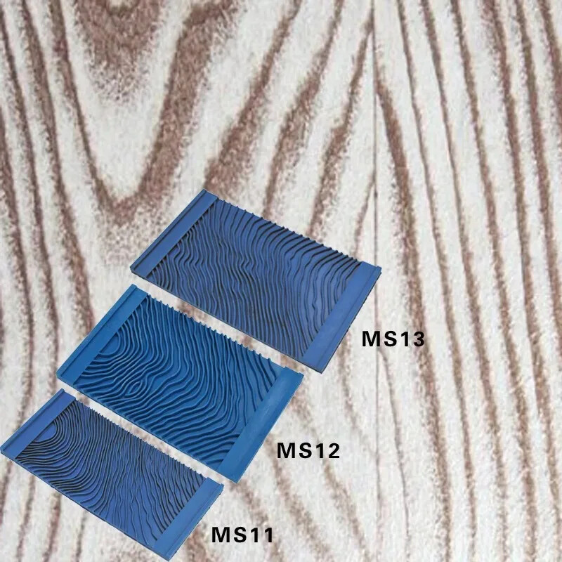 Gumos medienos grūdinimo voleliu tapybos įrankiai DIY 3D imitacija medžio grūdinimas sienų tapyba Namų dekoravimas menas reljefas