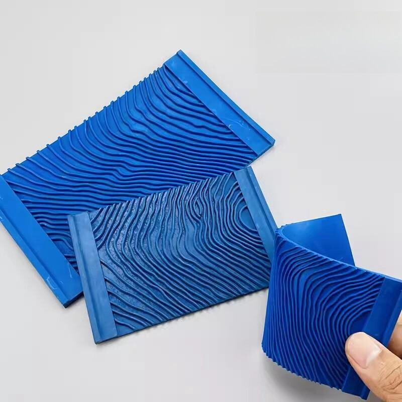 Gumos medienos grūdinimo voleliu tapybos įrankiai DIY 3D imitacija medžio grūdinimas sienų tapyba Namų dekoravimas menas reljefas