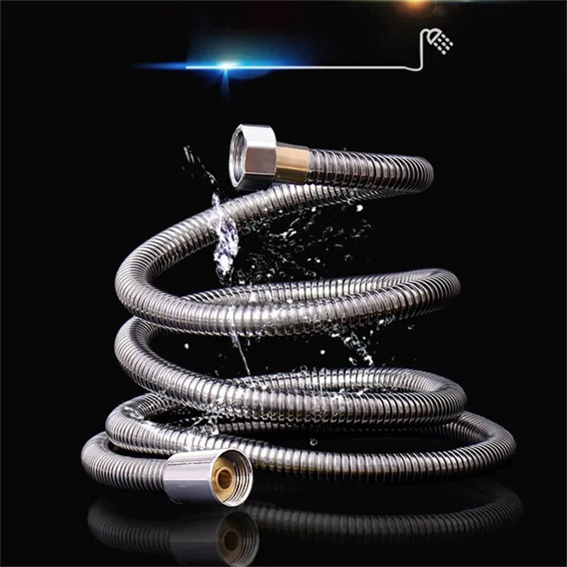 1kom Fleksibilno crijevo za tuširanje od nehrđajućeg čelika 1,5M/2M/3M Produžetak crijeva za vodu za tuširanje Vodovodna cijev Cijev za povlačenje Kupaonski pribor
