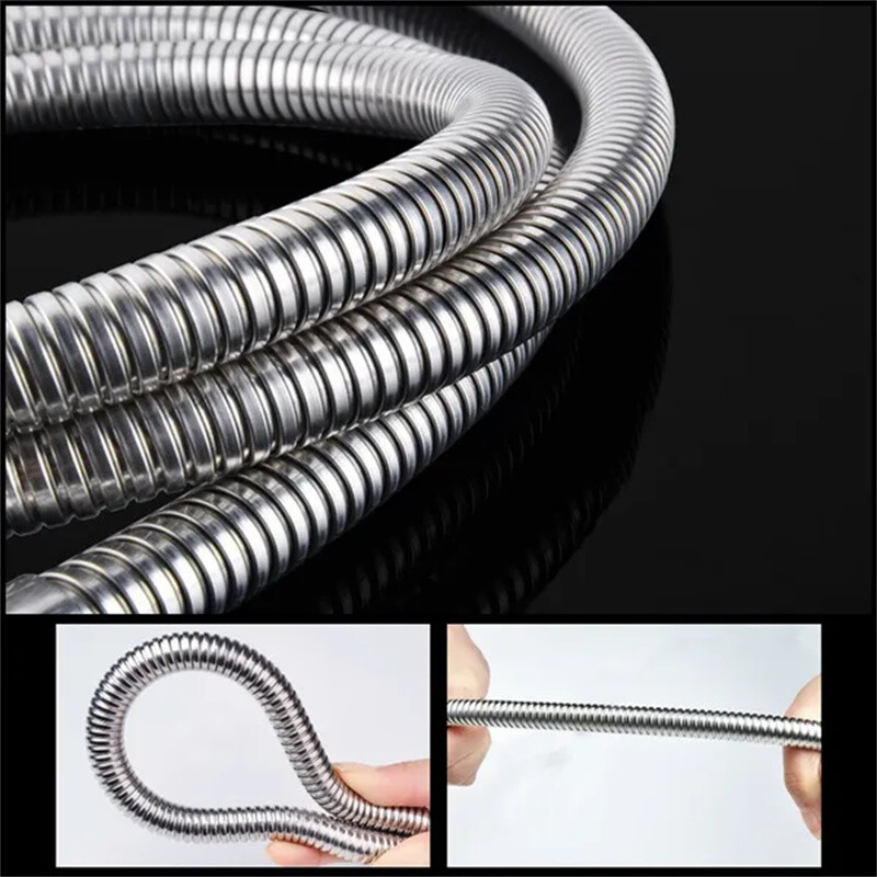 1kom Fleksibilno crijevo za tuširanje od nehrđajućeg čelika 1,5M/2M/3M Produžetak crijeva za vodu za tuširanje Vodovodna cijev Cijev za povlačenje Kupaonski pribor
