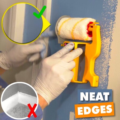 Paint Edger Roller Brush Handheld Clean-Cut Paint Edger Roller Brush Φορητό εργαλείο Paint Edger για βαφή οροφής τοίχου σπιτιού