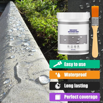 Αδιάβροχο Coating Sealant Agent Διαφανής Αόρατη Πάστα Κόλλα με Βούρτσα Επισκευή Στέγη Μπάνιου σπιτιού 30g/100g/300g