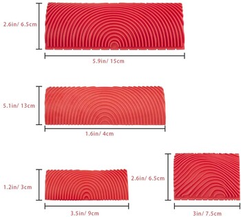 2 τμχ/σετ Εργαλεία ζωγραφικής με ρολό από καουτσούκ Εργαλεία ζωγραφικής Απομίμηση κόκκων ξύλου Ζωγραφική τοίχου Διακόσμηση σπιτιού Τέχνη Ανάγλυφο DIY Graining