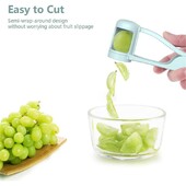 Pomidorų pjaustyklės pjaustyklės vynuogių įrankiai Vyšnių vaisių salotų pjaustyklės artefaktas mažiems vaikams Maži virtuvės priedai pjaustymo įtaisas kūdikiui