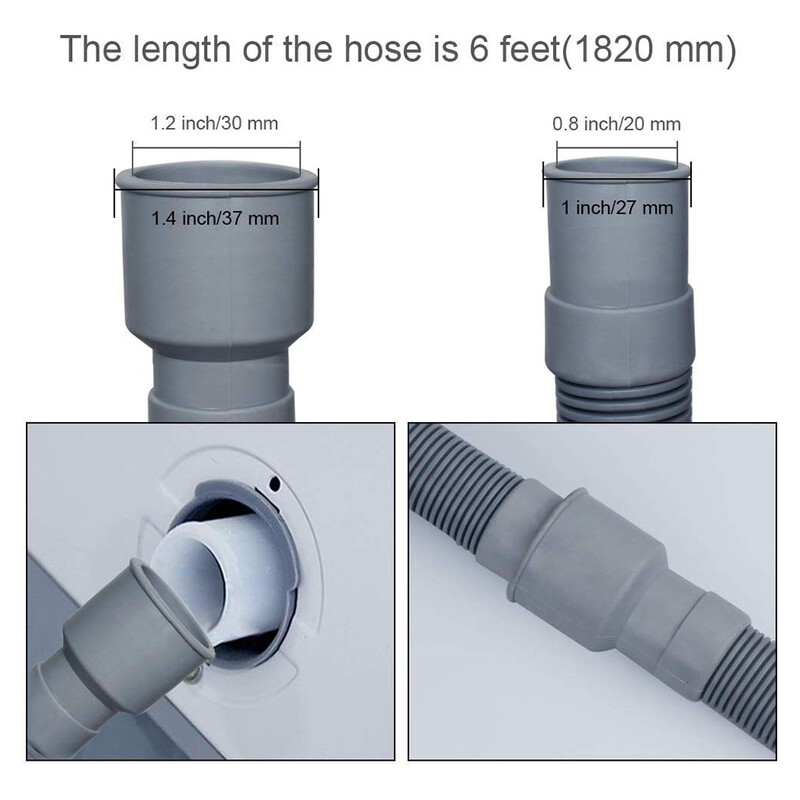 2m Perilica rublja Perilica posuđa Odvodno crijevo za otpadne vode Izlaz za otpadnu vodu Mekana cijev PP plastika Rastezljivi odvod Fleksibilno crijevo