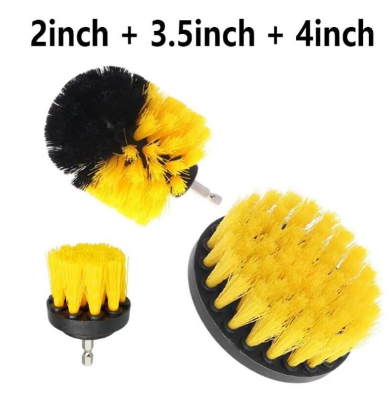 3 vnt Gręžimo šepečių priedų rinkinys Elektrinis šveitimo šepetys su gręžtuvu šveitimo šepečiu, skirtas valyti dušams vonias Vonios kambario plytelių skiedinys kilimas