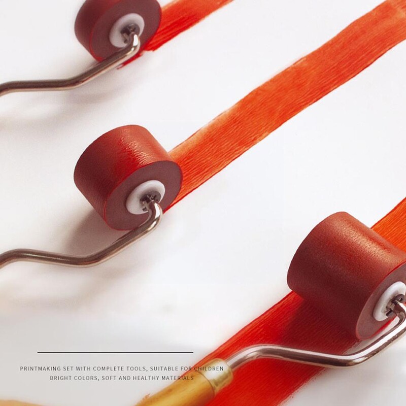 Volelis Guminis Brayer štampavimo volai Rašalo spausdinimo įrankis Tapetai Brayers štampavimas Studentų tapybai spausdinimo įrankiai Teptukas U2S0