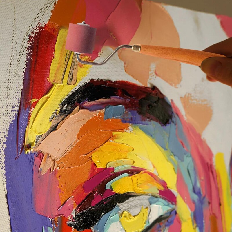 Volelis Guminis Brayer štampavimo volai Rašalo spausdinimo įrankis Tapetai Brayers štampavimas Studentų tapybai spausdinimo įrankiai Teptukas U2S0