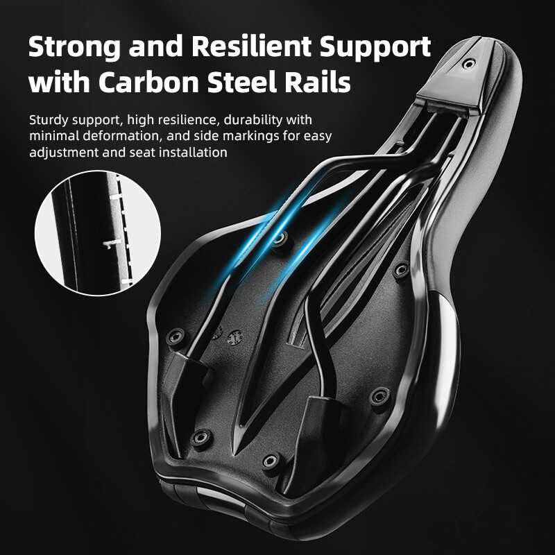 ROCKBROS dviračio balnelis tuščiaviduris, kvėpuojantis, smūgiams atsparus dviračio sėdynė PU neslystanti odinė pagalvėlė lengvas MTB plento dviračio balnas