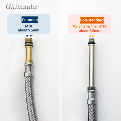 M10/M8 G1/2 Кранове с плетени маркучи от неръждаема стомана Смесена входяща тръба за топла и студена вода Водна тръба за мивка за умивалник 80cm1M1.5M2M