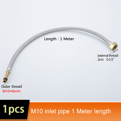 M10/M8 G1/2 Slavine s pletenim crijevom od nehrđajućeg čelika Mješovita dovodna cijev za toplu i hladnu vodu Vodena cijev za umivaonik za umivaonik 80cm1M1,5M2M