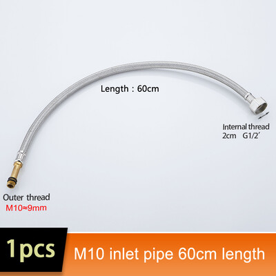 M10/M8 G1/2 Slavine s pletenim crijevom od nehrđajućeg čelika Mješovita dovodna cijev za toplu i hladnu vodu Vodena cijev za umivaonik za umivaonik 80cm1M1,5M2M