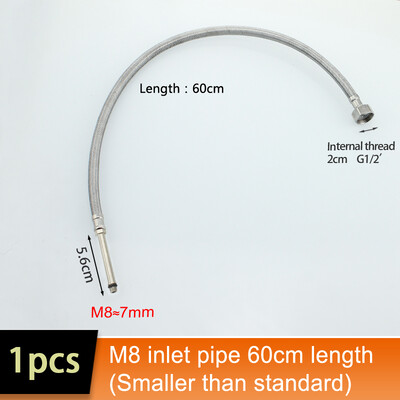M10/M8 G1/2 Slavine s pletenim crijevom od nehrđajućeg čelika Mješovita dovodna cijev za toplu i hladnu vodu Vodena cijev za umivaonik za umivaonik 80cm1M1,5M2M