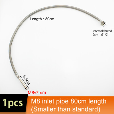 M10/M8 G1/2 Slavine s pletenim crijevom od nehrđajućeg čelika Mješovita dovodna cijev za toplu i hladnu vodu Vodena cijev za umivaonik za umivaonik 80cm1M1,5M2M
