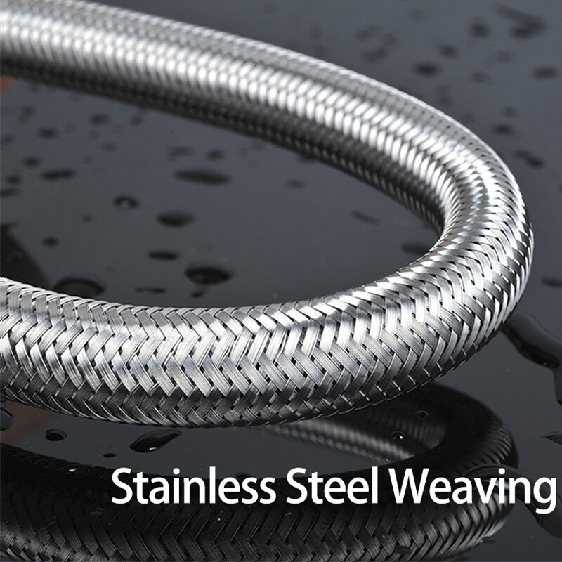 M10/M8 G1/2 Slavine s pletenim crijevom od nehrđajućeg čelika Mješovita dovodna cijev za toplu i hladnu vodu Vodena cijev za umivaonik za umivaonik 80cm1M1,5M2M