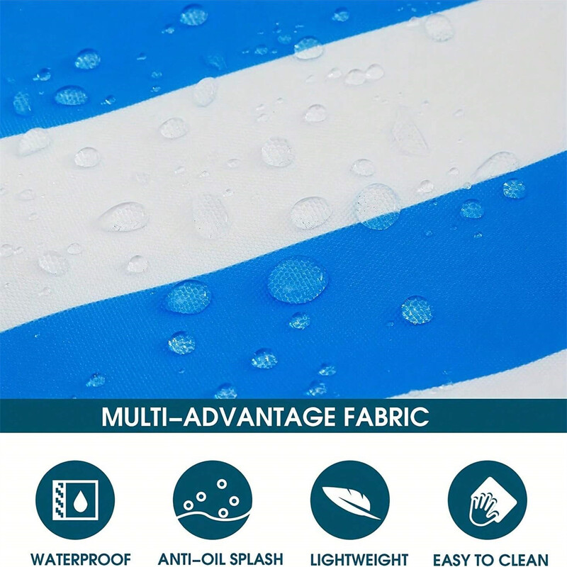 Dryžuotas drobinis vasaros paplūdimio krepšys, didelės talpos pirkinių krepšys, madingas krepšys kelionėms, idealus paplūdimyje, kelionėms ir stovyklavimui