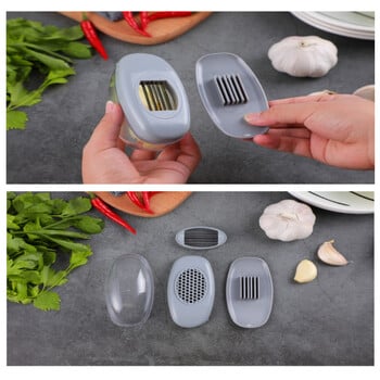 Εγχειρίδιο 2-σε-1 Garlic Slicer Small Household Garlic Smasher Cooking Tool Pressing Garlic Grinding Triter Gadgets κουζίνας και