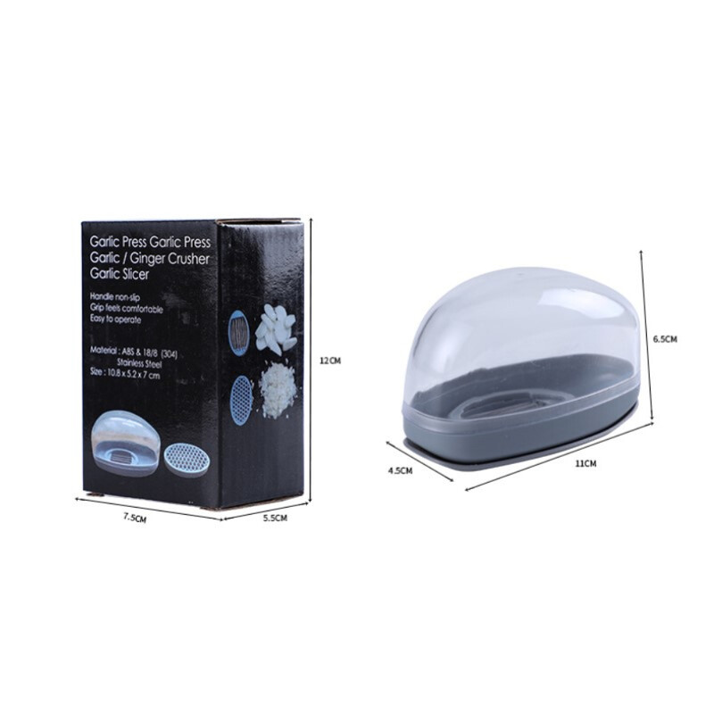 2 viename česnako pjaustyklė Maža buitinė česnako smulkintuvo kepimo priemonė Rankinis česnako spaudimo trintuvas Virtuvės prietaisai ir