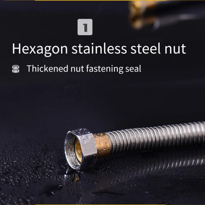 Tuš crijevo od nehrđajućeg čelika Dugo kupaonski tuš Produžetak crijeva za vodu Vodovodna cijev Cijev za glavu tuša Dodaci za kupaonicu