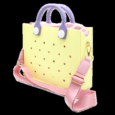 Pehmest kummist naiste õlakott Värviline moodne rannakäekott naistele, mis sobivad isikupärastatud kottivõlusid suvestiilis ostukotid