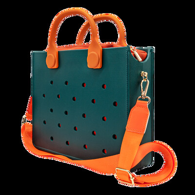 Pehmest kummist naiste õlakott Värviline moodne rannakäekott naistele, mis sobivad isikupärastatud kottivõlusid suvestiilis ostukotid