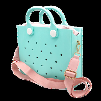 Pehmest kummist naiste õlakott Värviline moodne rannakäekott naistele, mis sobivad isikupärastatud kottivõlusid suvestiilis ostukotid